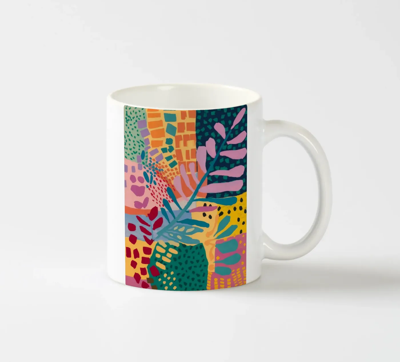Patchwork Garden Flow ceramic mug by Zep Layers