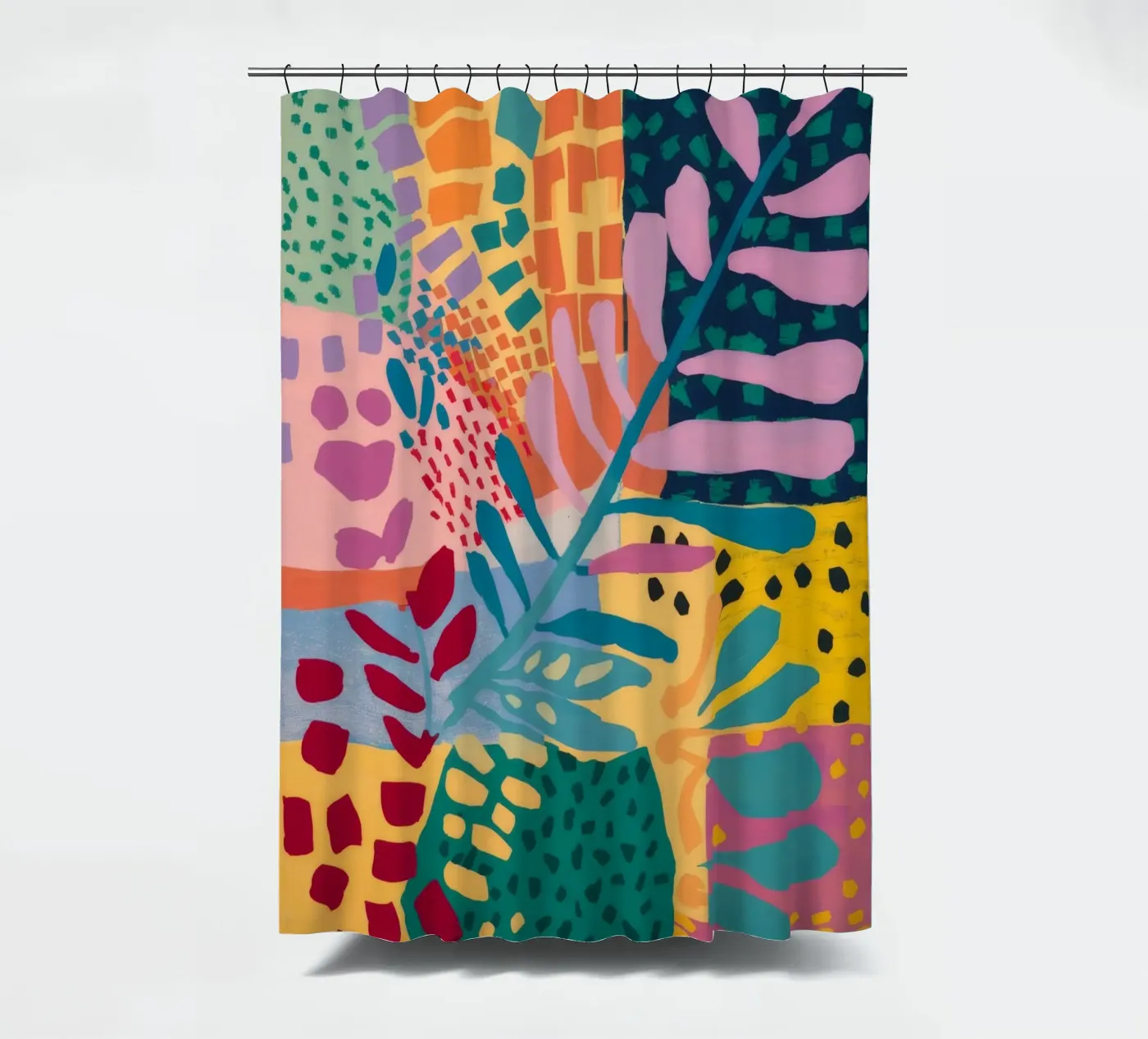 Patchwork Garden Flow shower curtain by Zep Layers