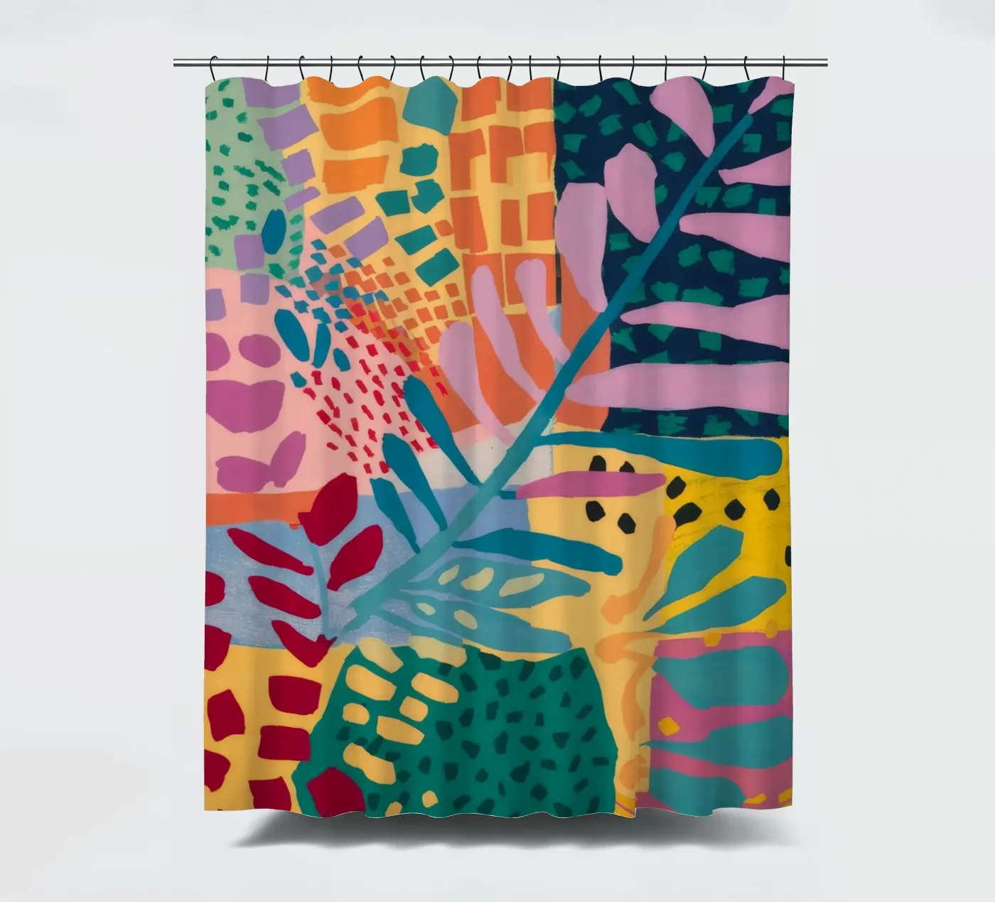 Patchwork Tuinstroom douchegordijn van Zep Layers