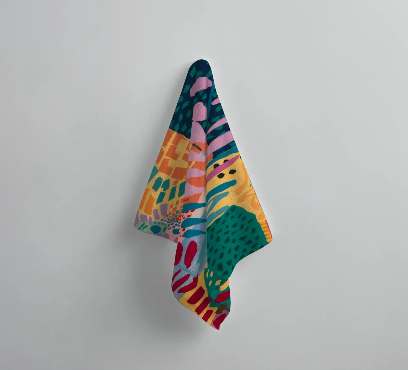 Patchwork Tuinstroom badhanddoek van Zep Layers