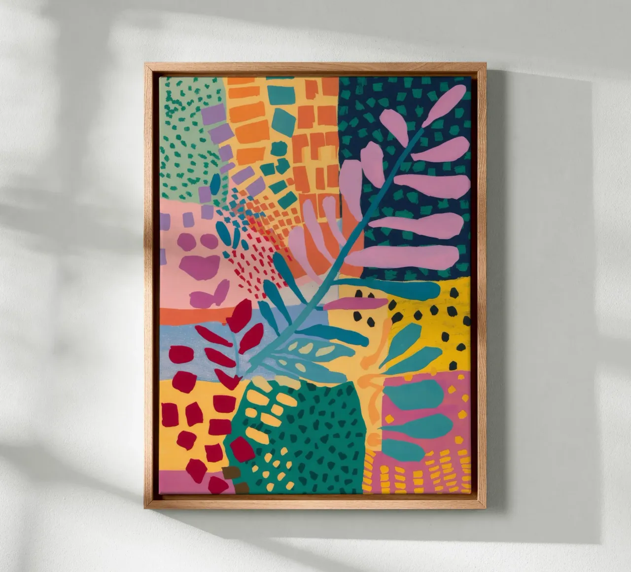 Patchwork Tuinstroom canvas van Zep Layers