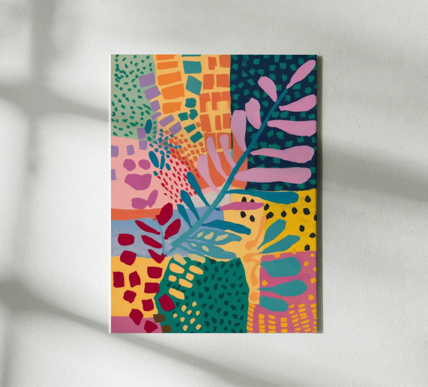 Patchwork Garden Flow canvas by Zep Layers