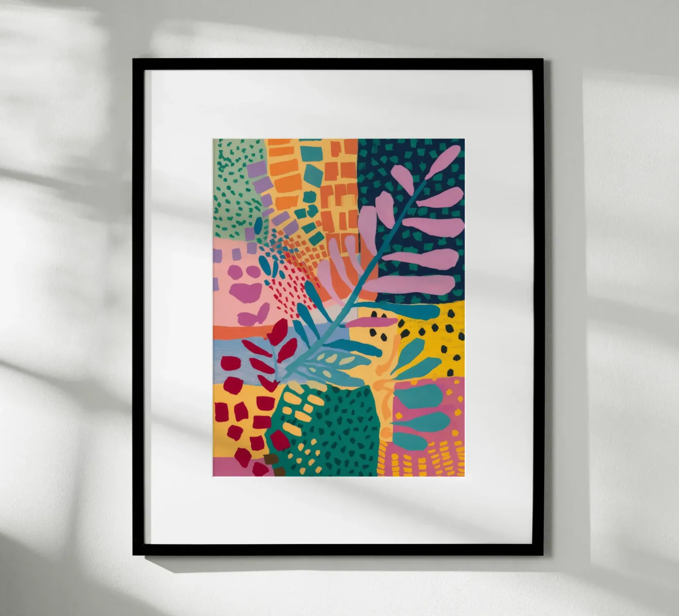 Patchwork Tuinstroom poster van Zep Layers