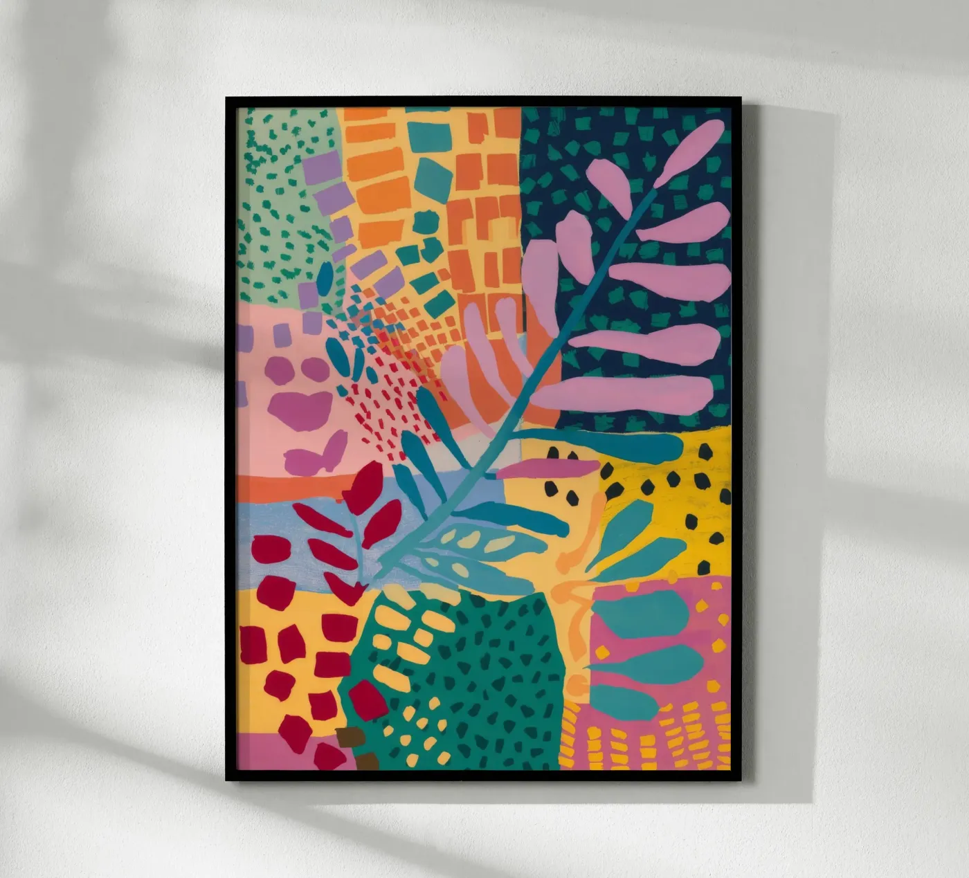 Patchwork Tuinstroom poster van Zep Layers