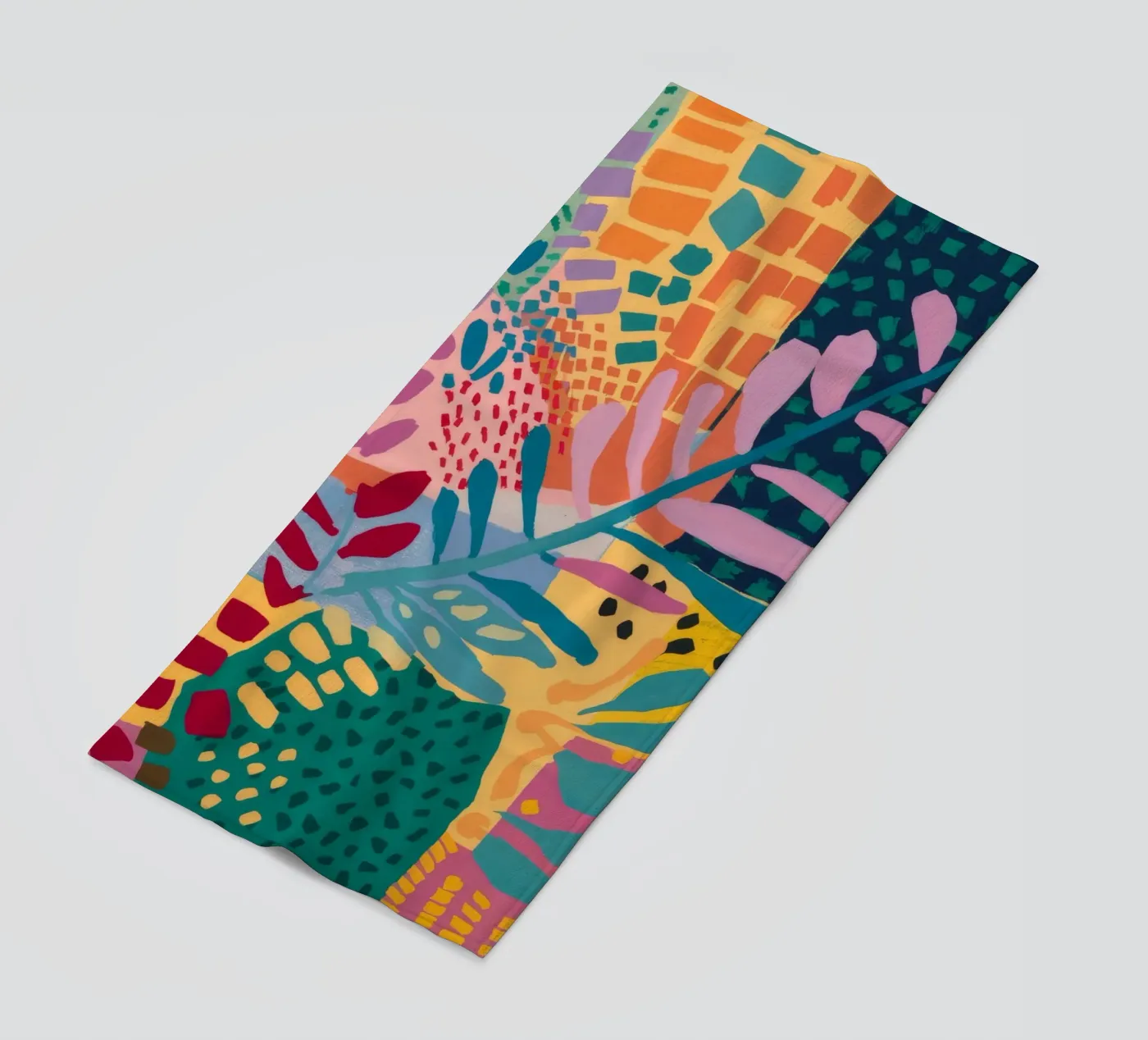 Patchwork Garden Flow beach towel by Zep Layers