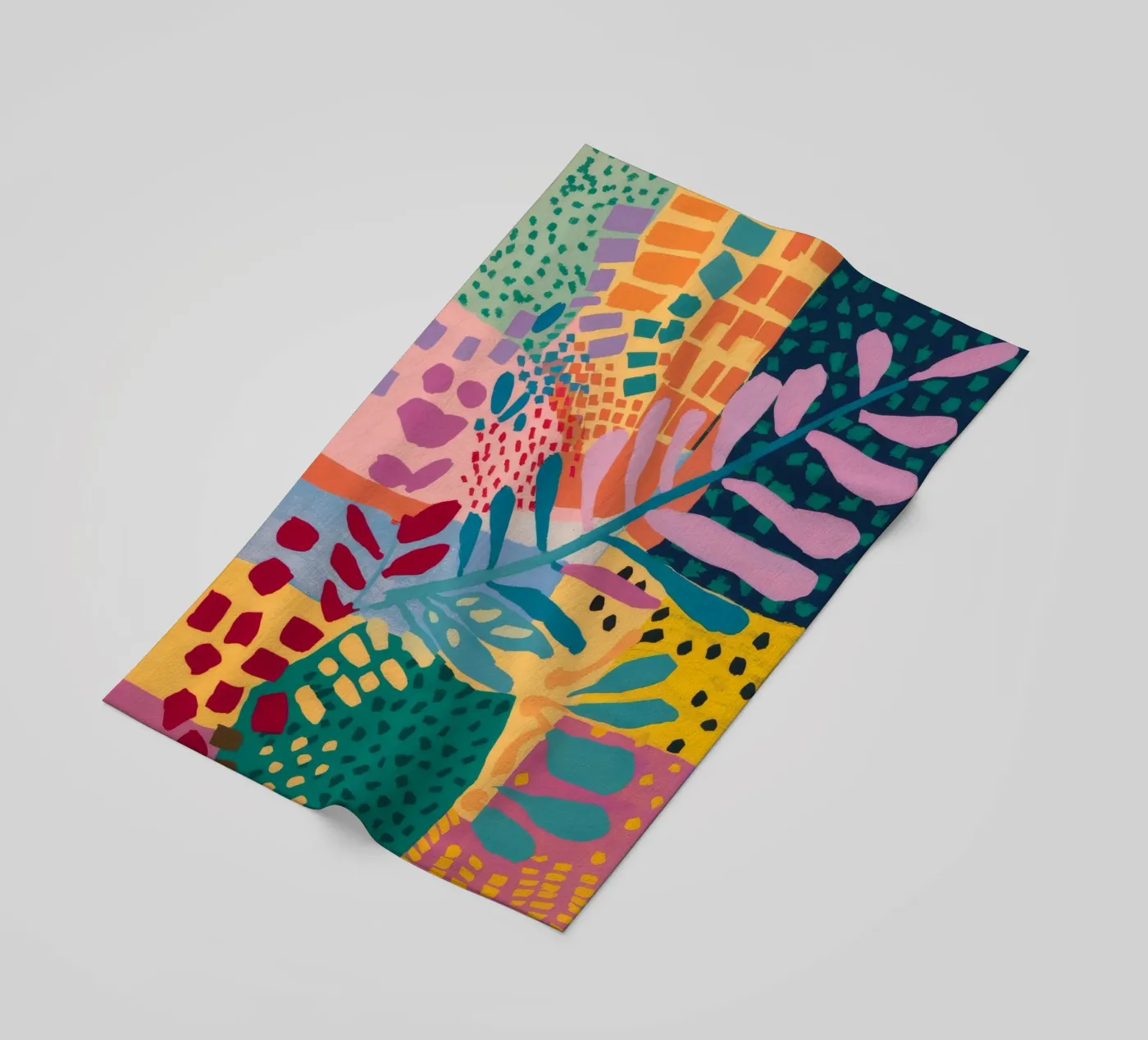 Patchwork Garden Flow beach towel by Zep Layers