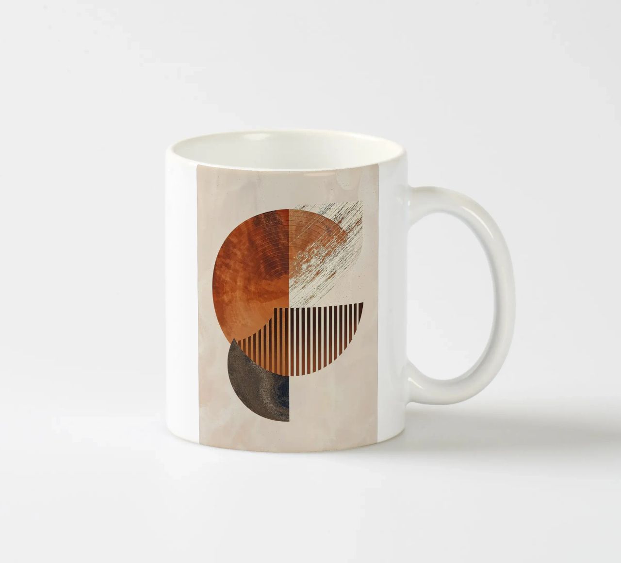 cerchio linee curve geometria texture minimalista semicerchio tazza in ceramica da Perry Kale