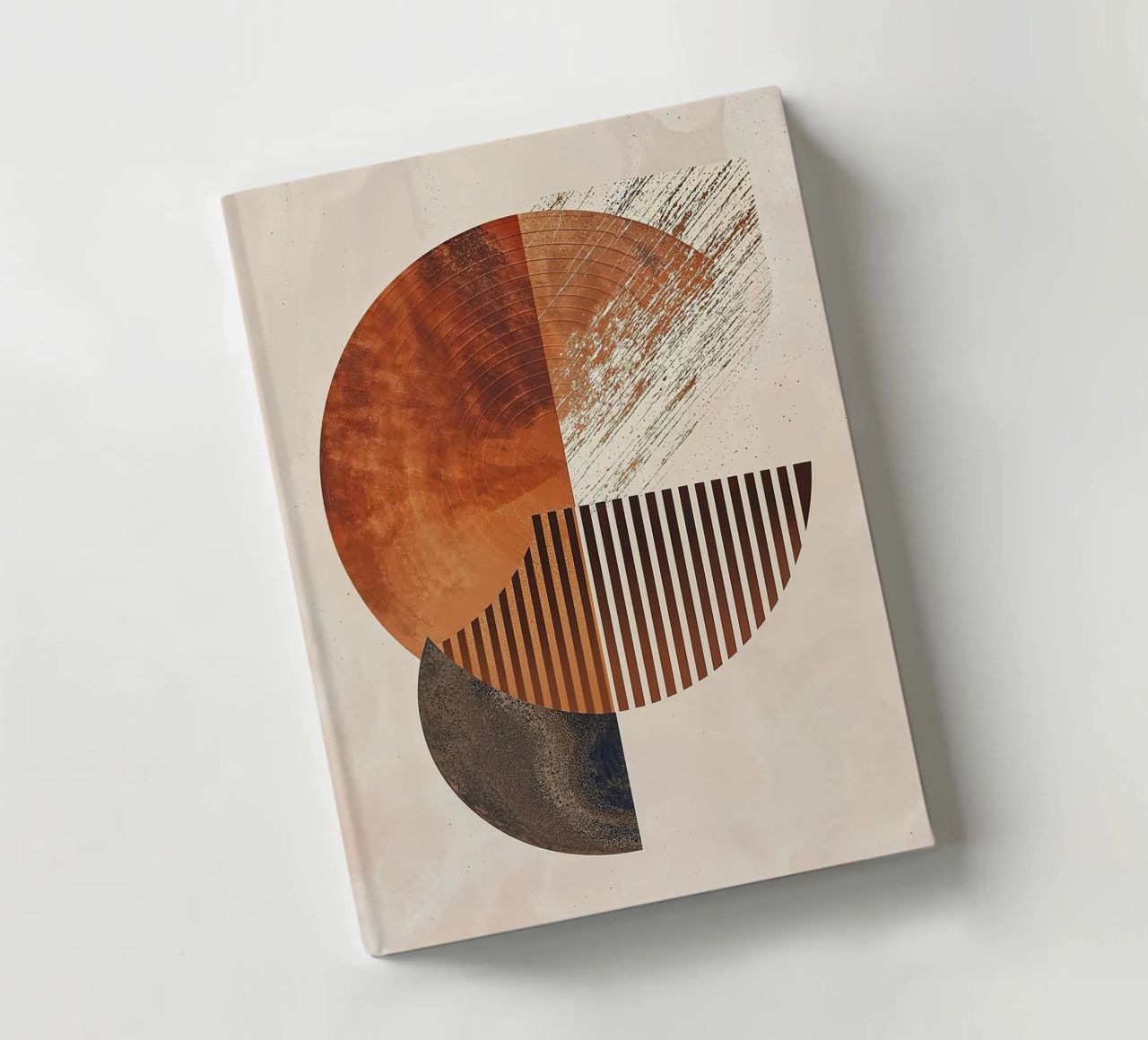 circle lines curves geometry textures minimalist half-circle notebook by Perry Kale