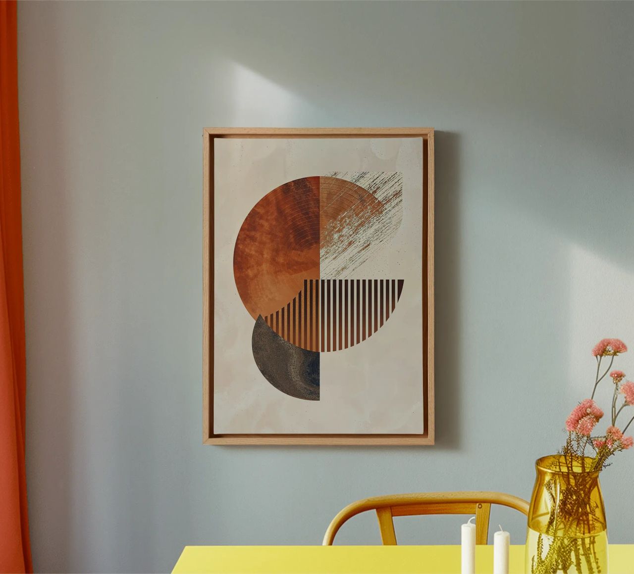 circle lines curves geometry textures minimalist half-circle canvas by Perry Kale