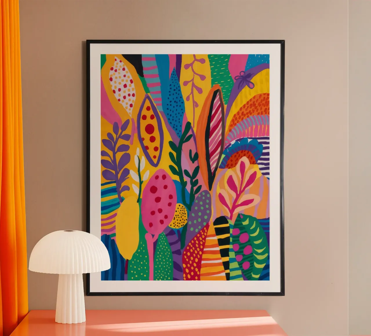 Flora Blaze Dance poster con telaio in plastica da Zep Layers
