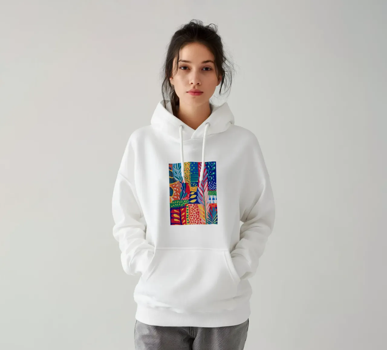 Arazzo Patchwork Jungle felpa con cappuccio da Zep Layers