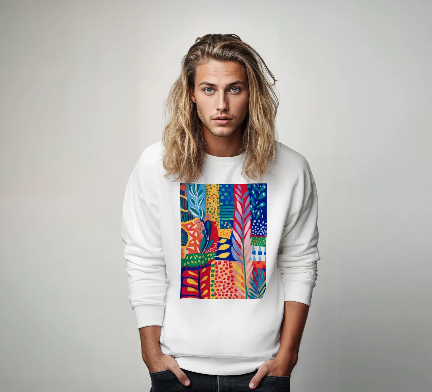 Arazzo Patchwork Jungle felpa da Zep Layers