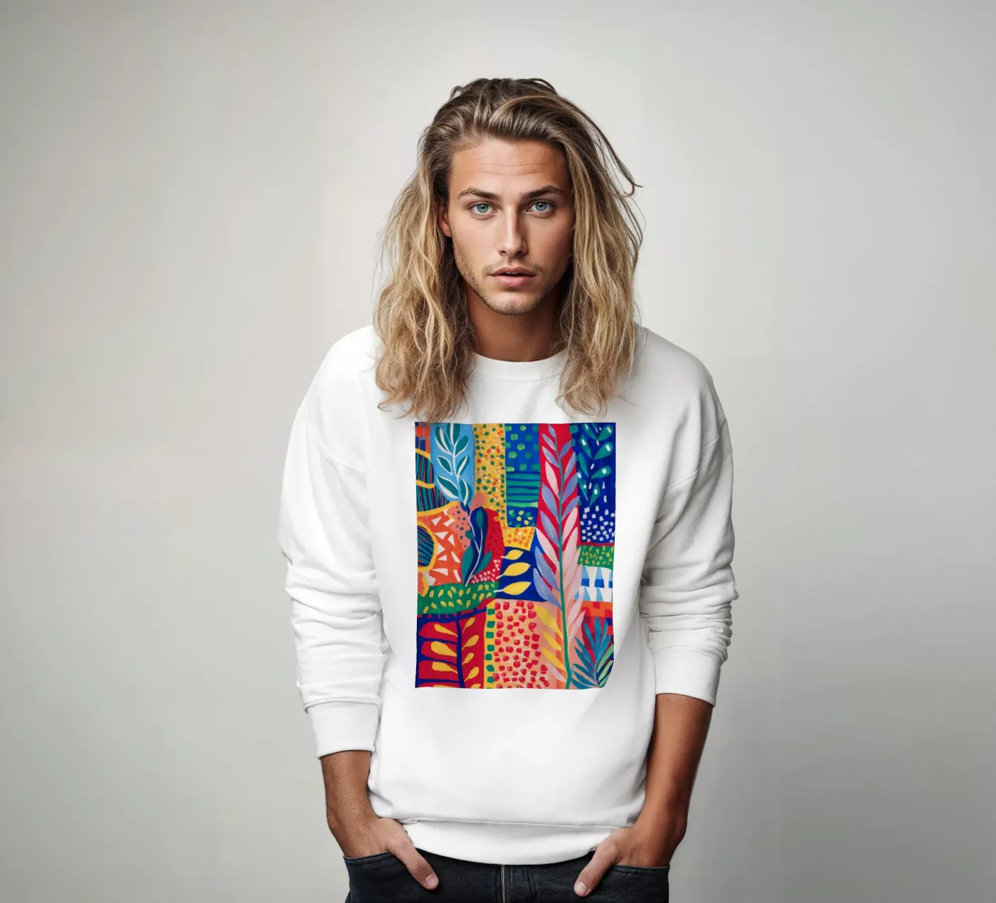 Arazzo Patchwork Jungle felpa da Zep Layers