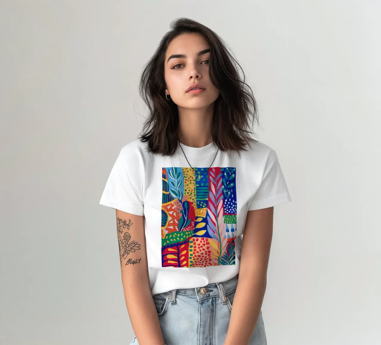 Patchwork Jungle Tapestry t-shirt by Zep Layers