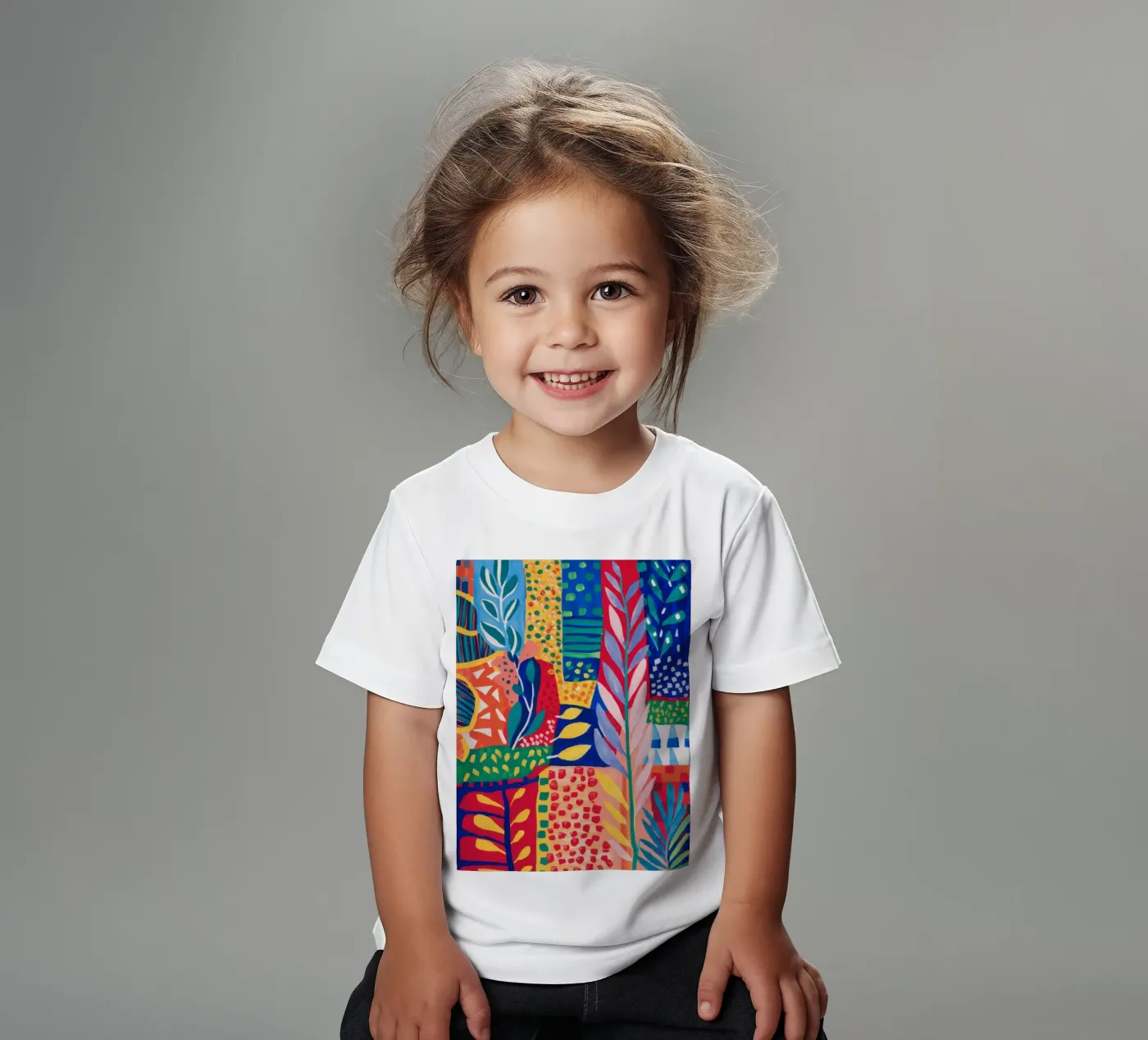 Arazzo Patchwork Jungle t-shirt bambini da Zep Layers