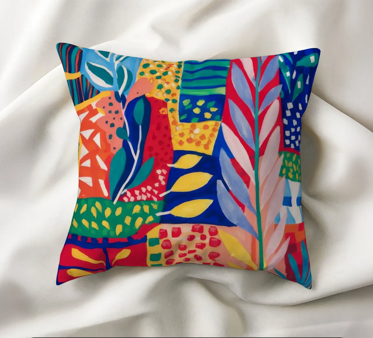 Patchwork Jungle Tapestry decorative cushion by Zep Layers