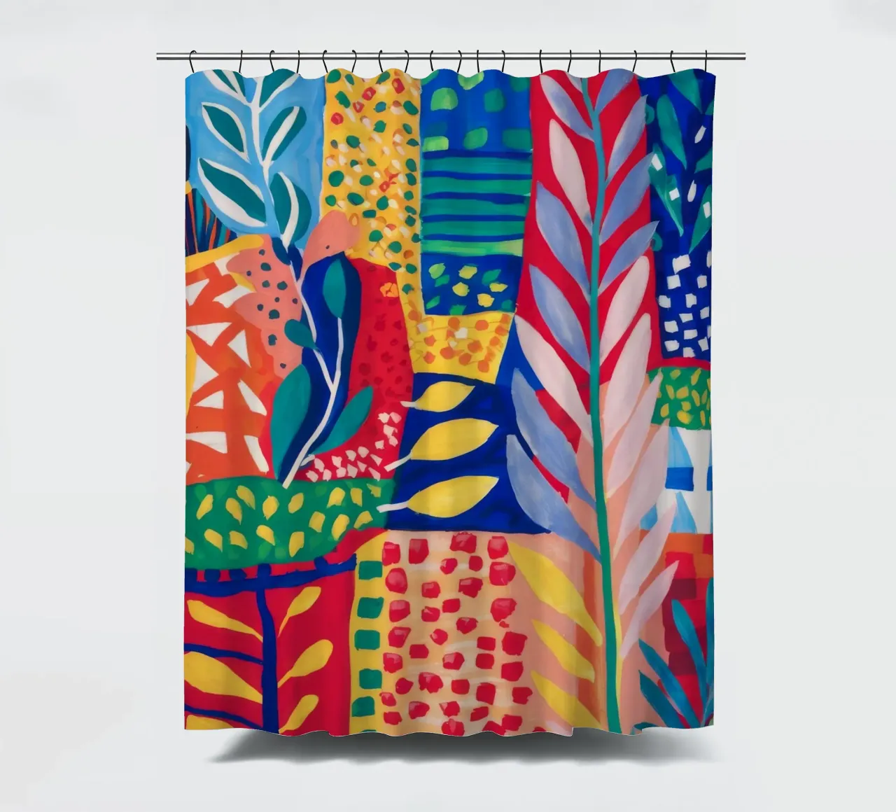 Patchwork Dschungel Wandteppich Duschvorhang von Zep Layers