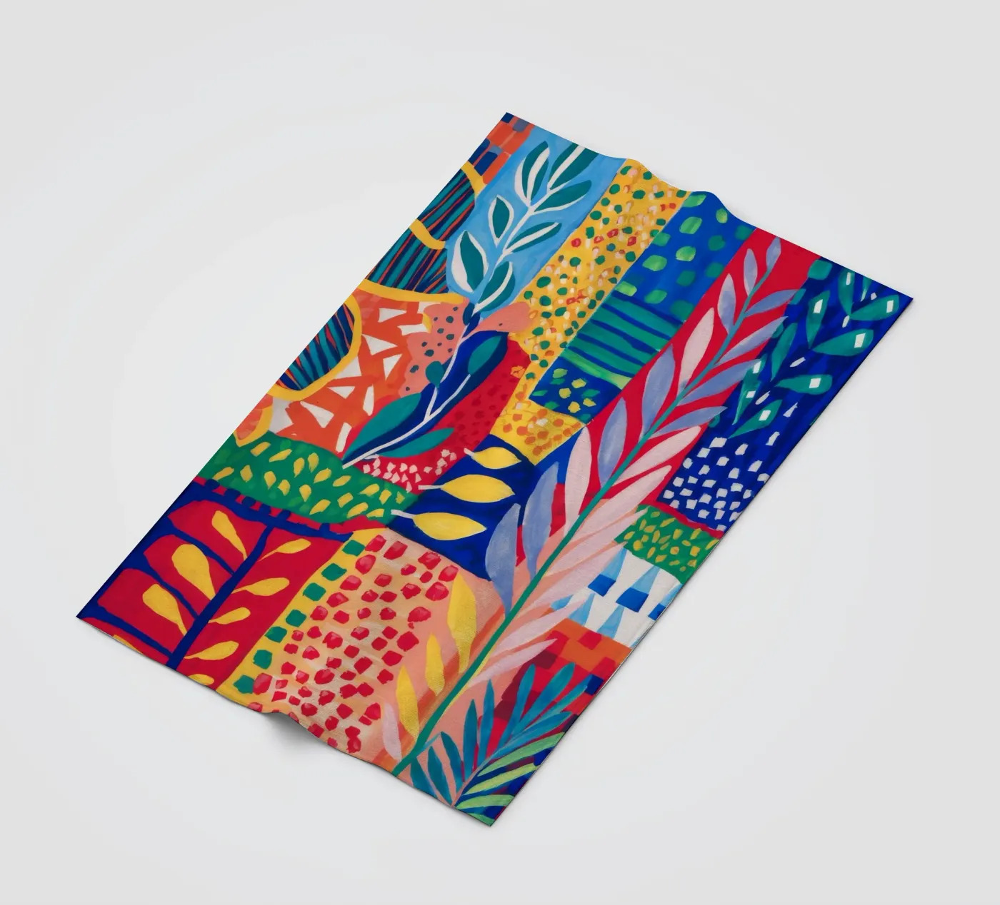 Patchwork Jungle Tapestry fleece blanket by Zep Layers