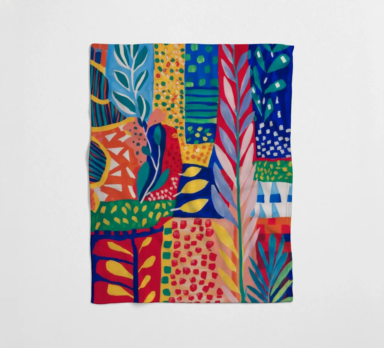 Patchwork Dschungel Wandteppich Fleecedecke von Zep Layers