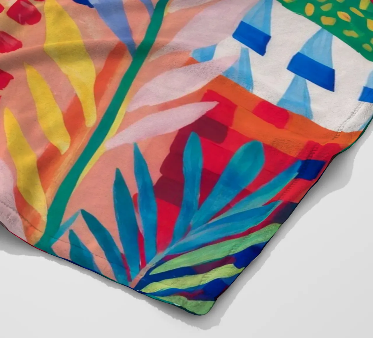 Patchwork Dschungel Wandteppich Fleecedecke von Zep Layers