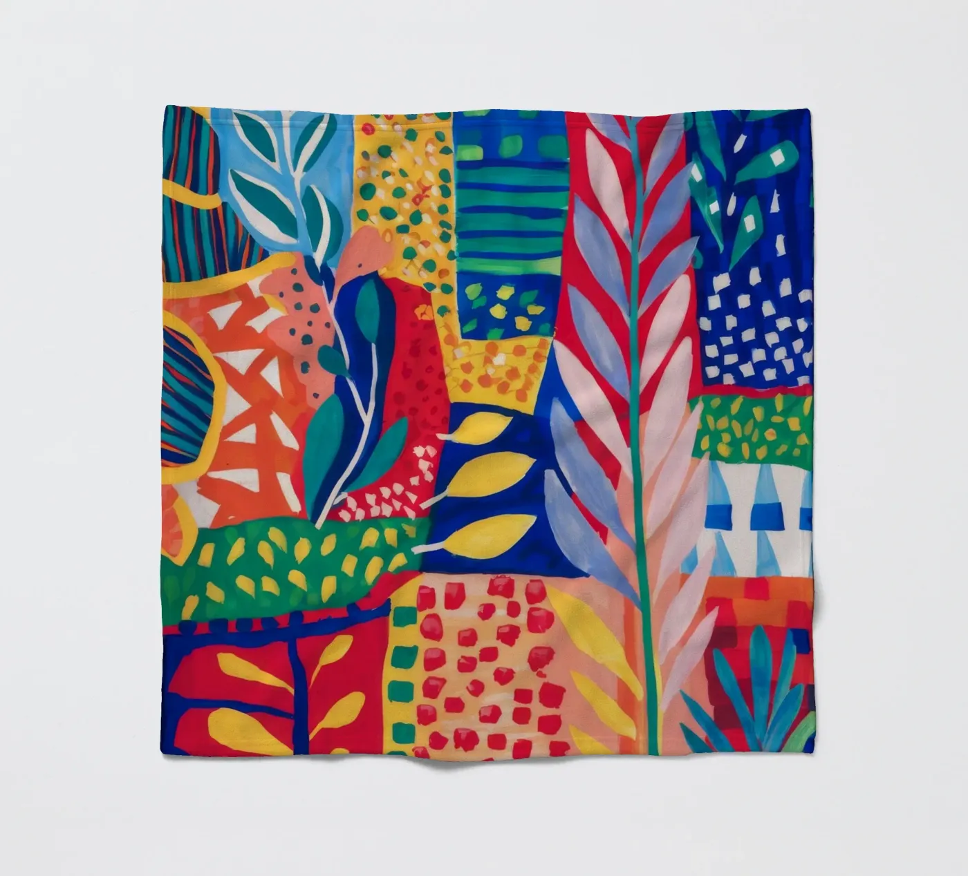 Patchwork Jungle Tapestry fleece blanket by Zep Layers