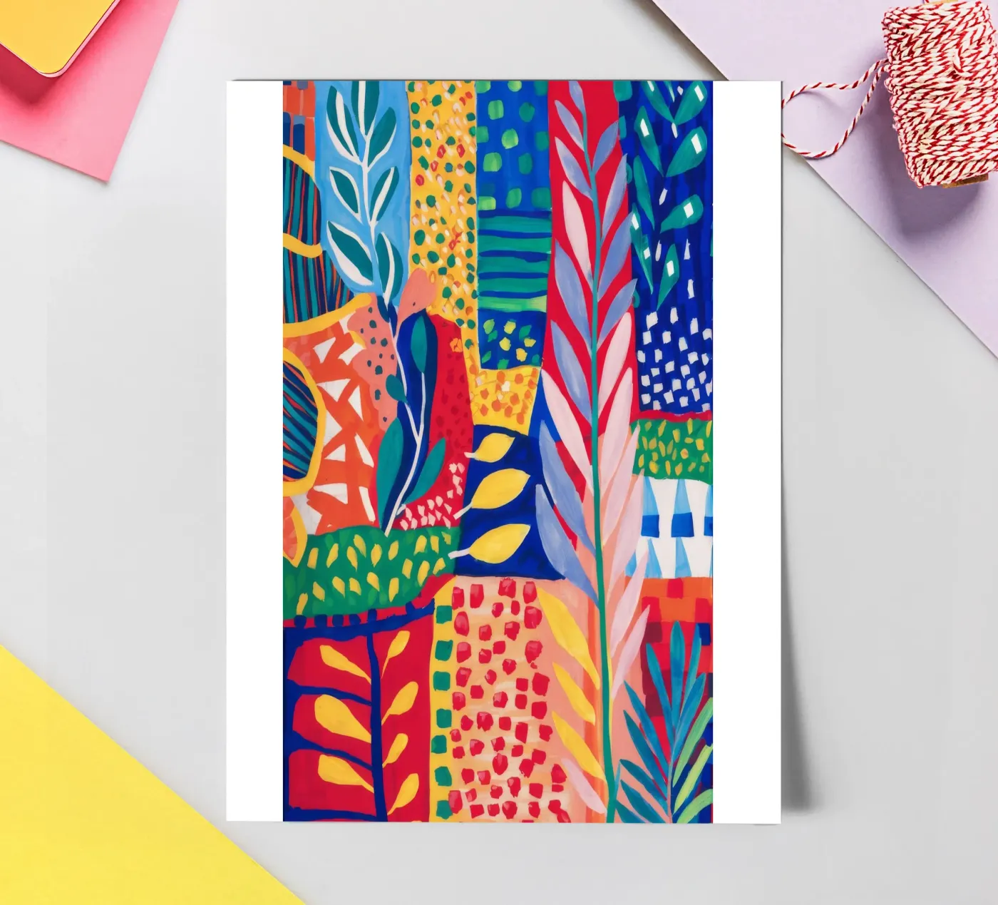 Patchwork Jungle Tapestry sticker sheet by Zep Layers