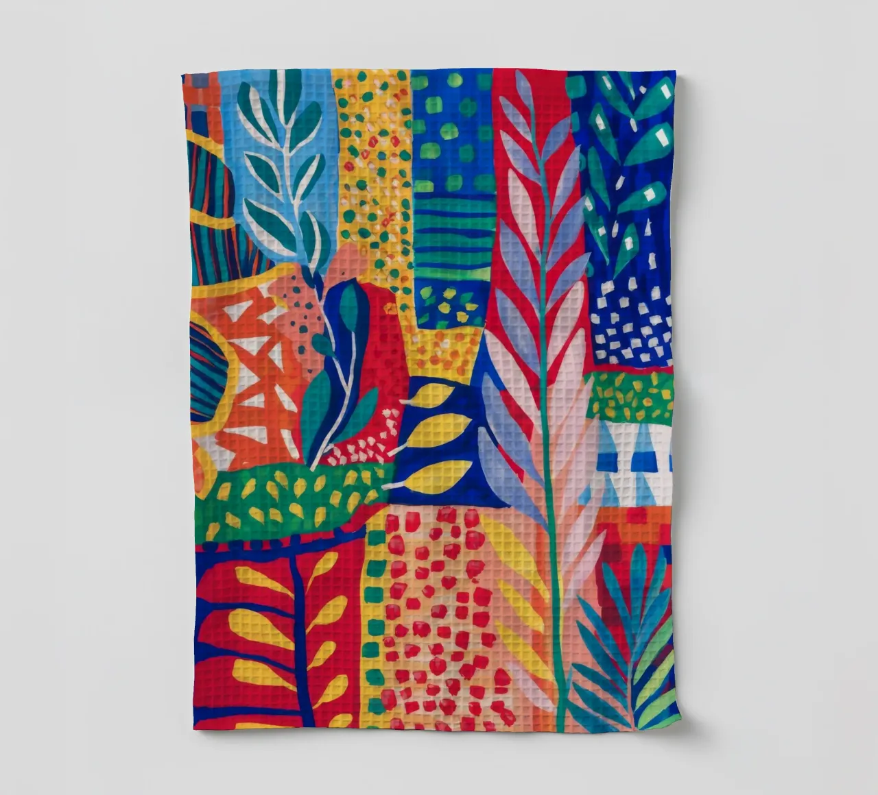 Patchwork Dschungel Wandteppich Geschirrtuch von Zep Layers