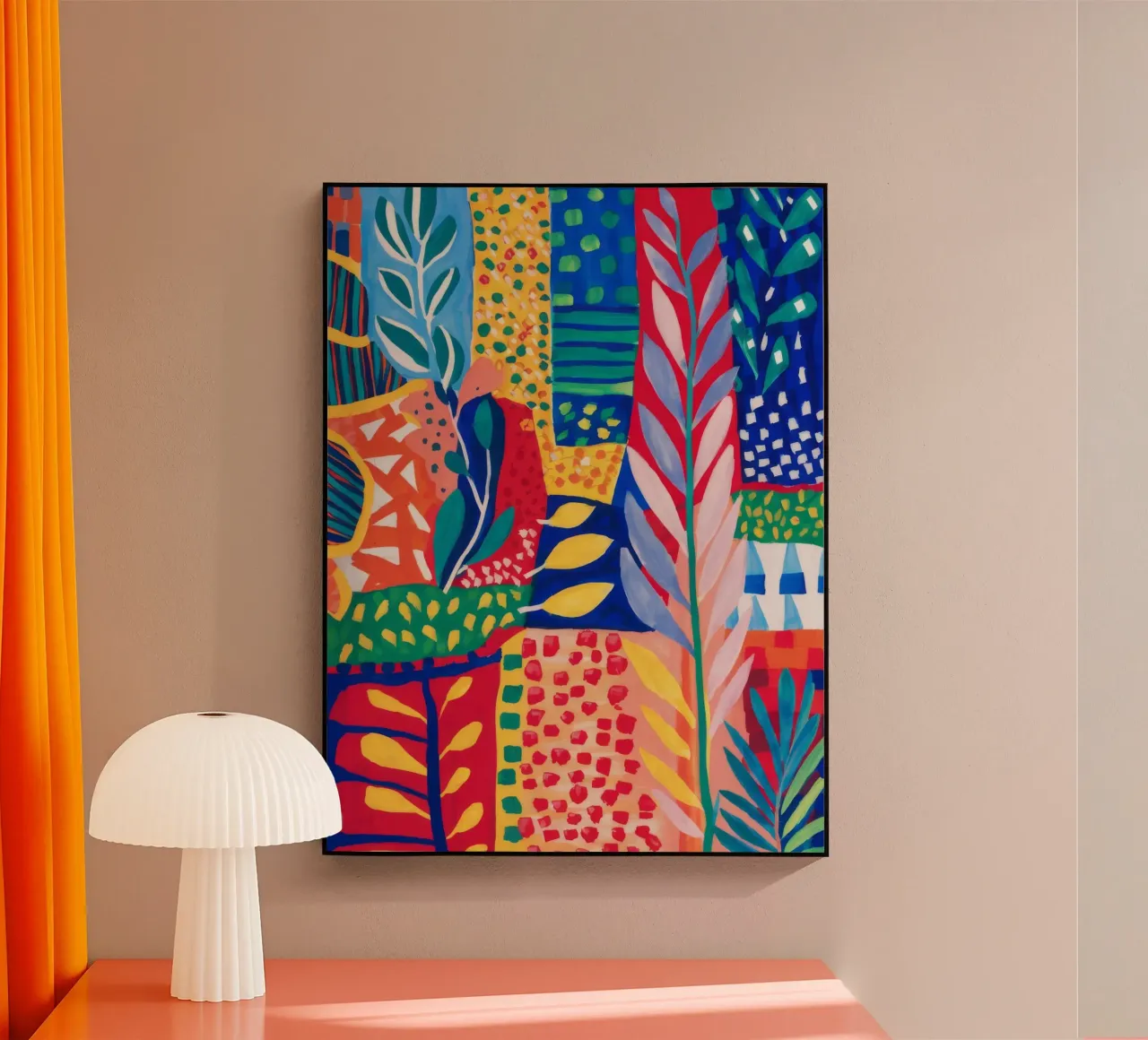 Arazzo Patchwork Jungle plexiglass da Zep Layers