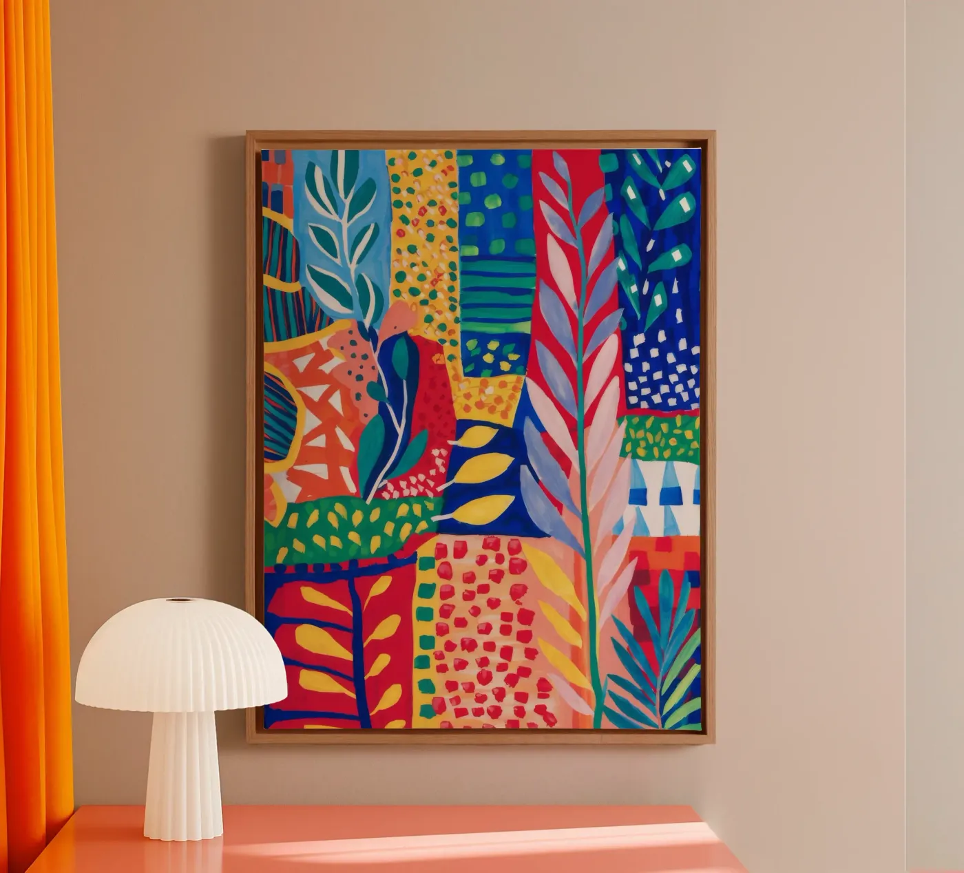 Patchwork Jungle Tapestry canvas by Zep Layers
