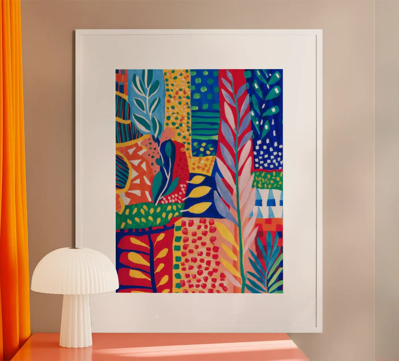 Patchwork Jungle Tapestry poster by Zep Layers