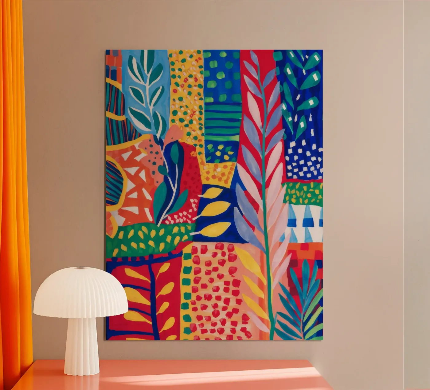 Patchwork Jungle Tapestry poster by Zep Layers