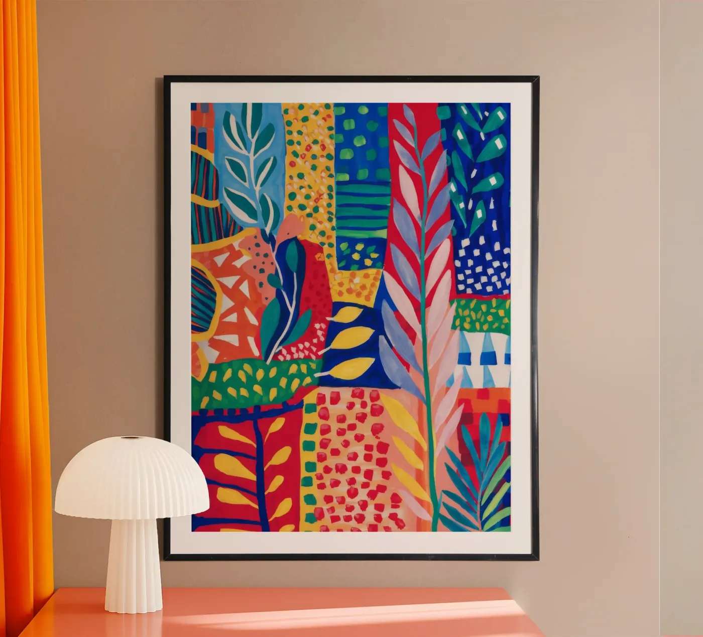 Patchwork Jungle Tapestry poster by Zep Layers