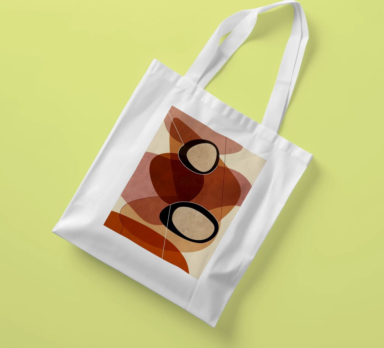 forme geometriche sovrapposte forme astratte ovali colore laye borsa in juta da Jhon W Caquimbo