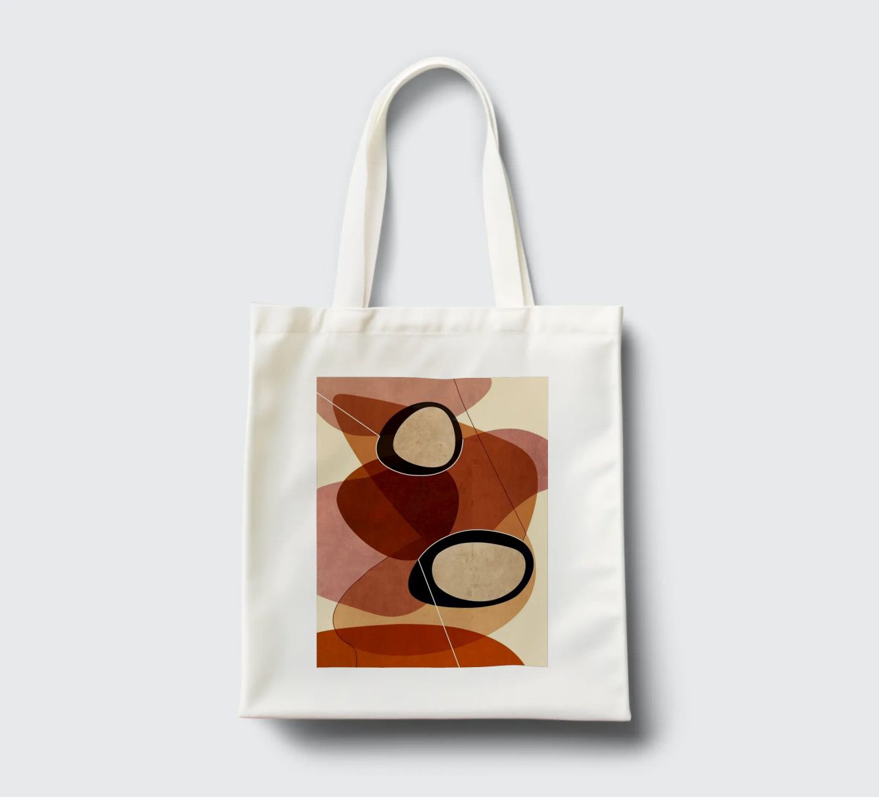 forme geometriche sovrapposte forme astratte ovali colore laye borsa in juta da Jhon W Caquimbo
