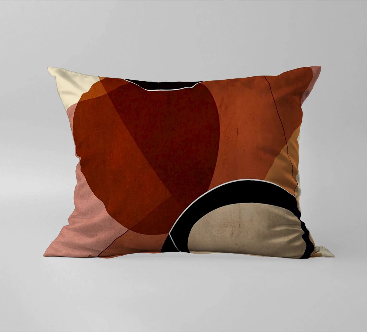 forme geometriche sovrapposte forme astratte ovali colore laye cuscino da Jhon W Caquimbo