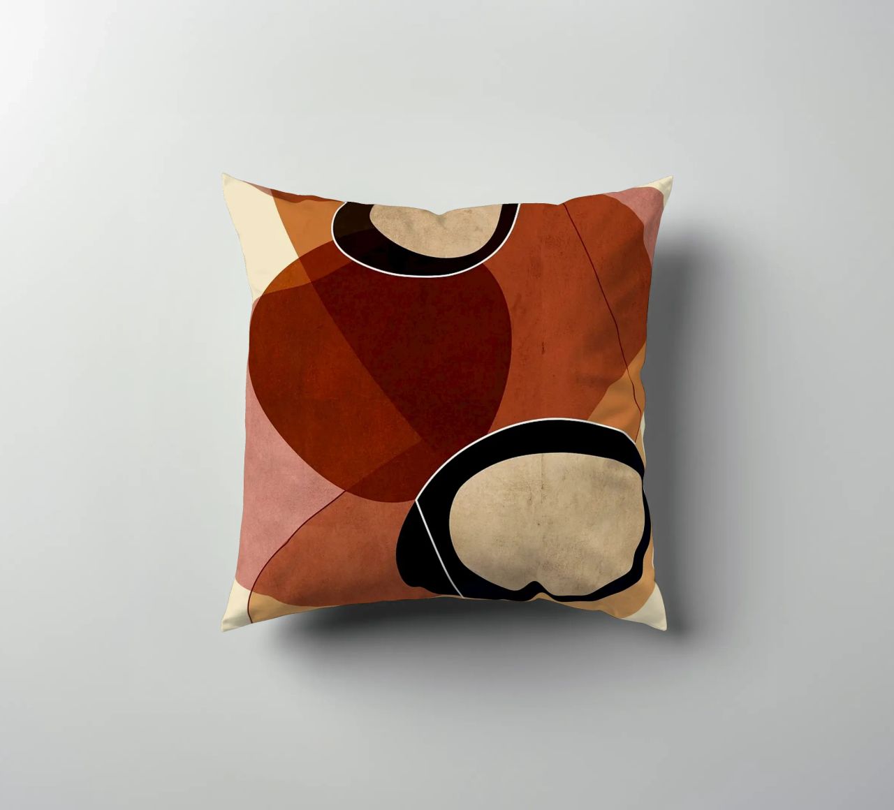 forme geometriche sovrapposte forme astratte ovali colore laye cuscino da Jhon W Caquimbo