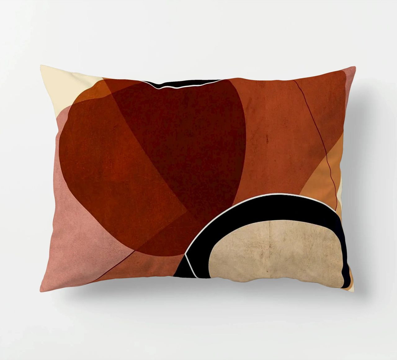 forme geometriche sovrapposte forme astratte ovali colore laye cuscino da Jhon W Caquimbo