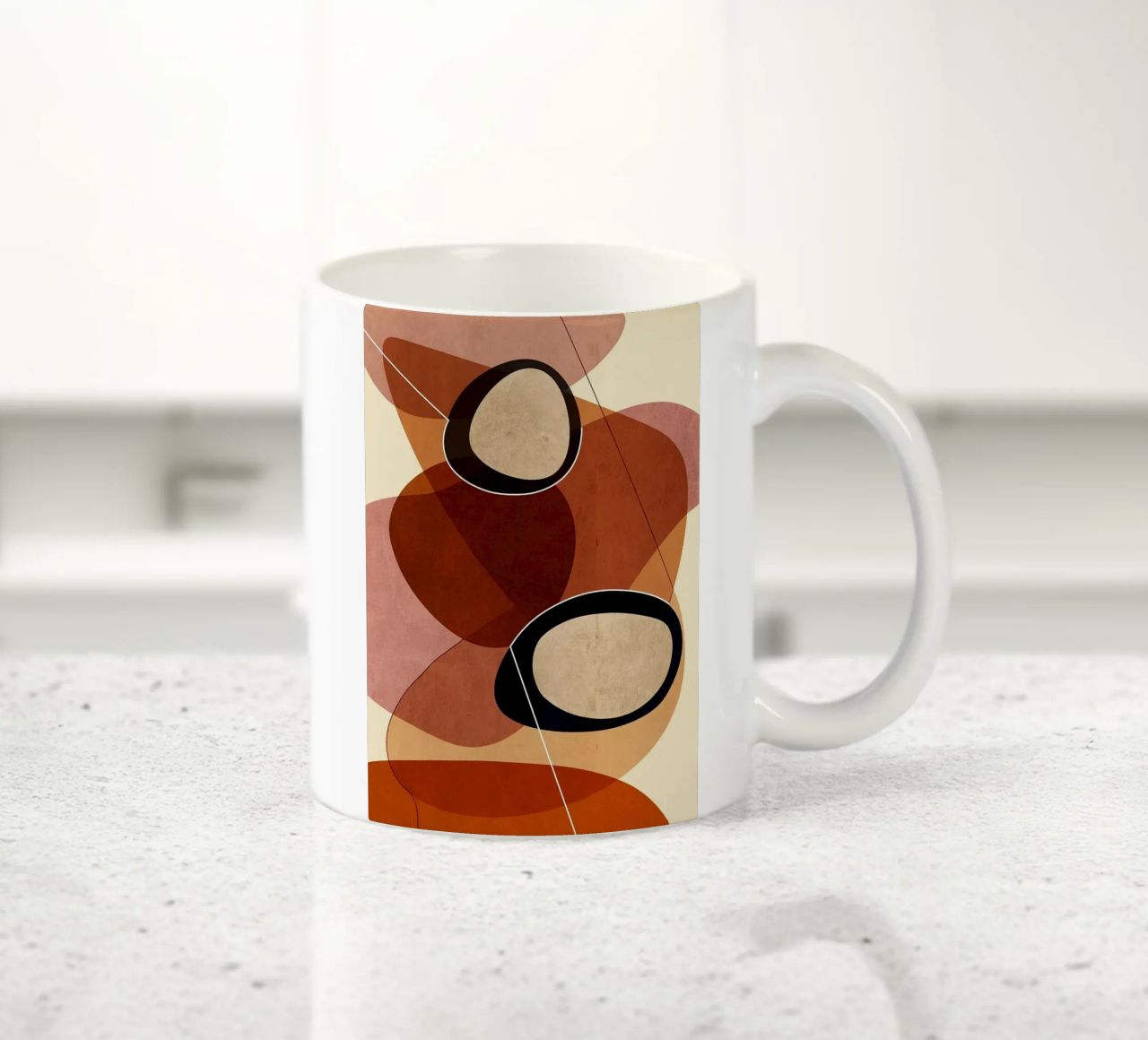 forme geometriche sovrapposte forme astratte ovali colore laye tazza in ceramica da Jhon W Caquimbo