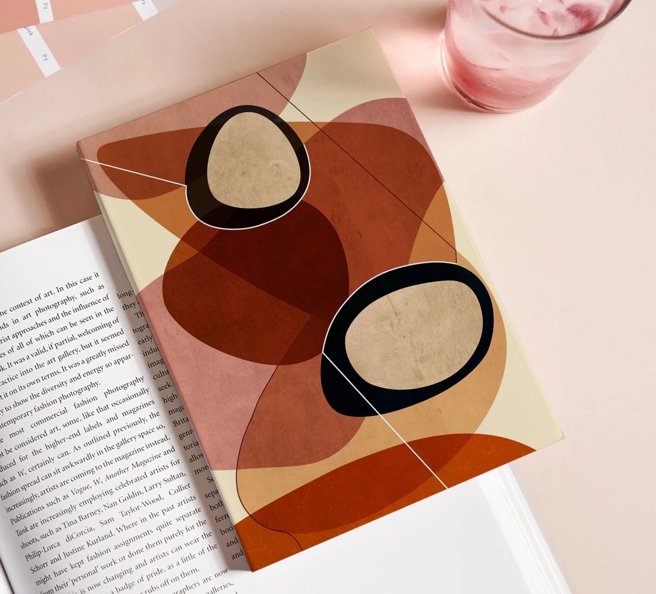 geometric shapes overlapping forms abstract ovals color laye notebook by Jhon W Caquimbo