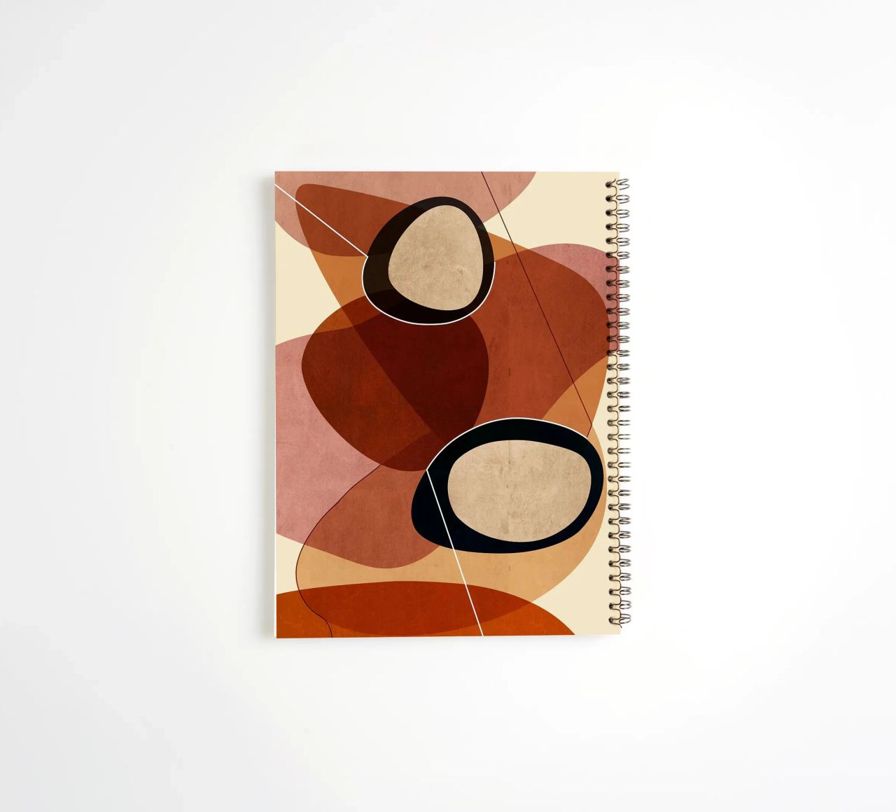 geometric shapes overlapping forms abstract ovals color laye spiral notebook by Jhon W Caquimbo