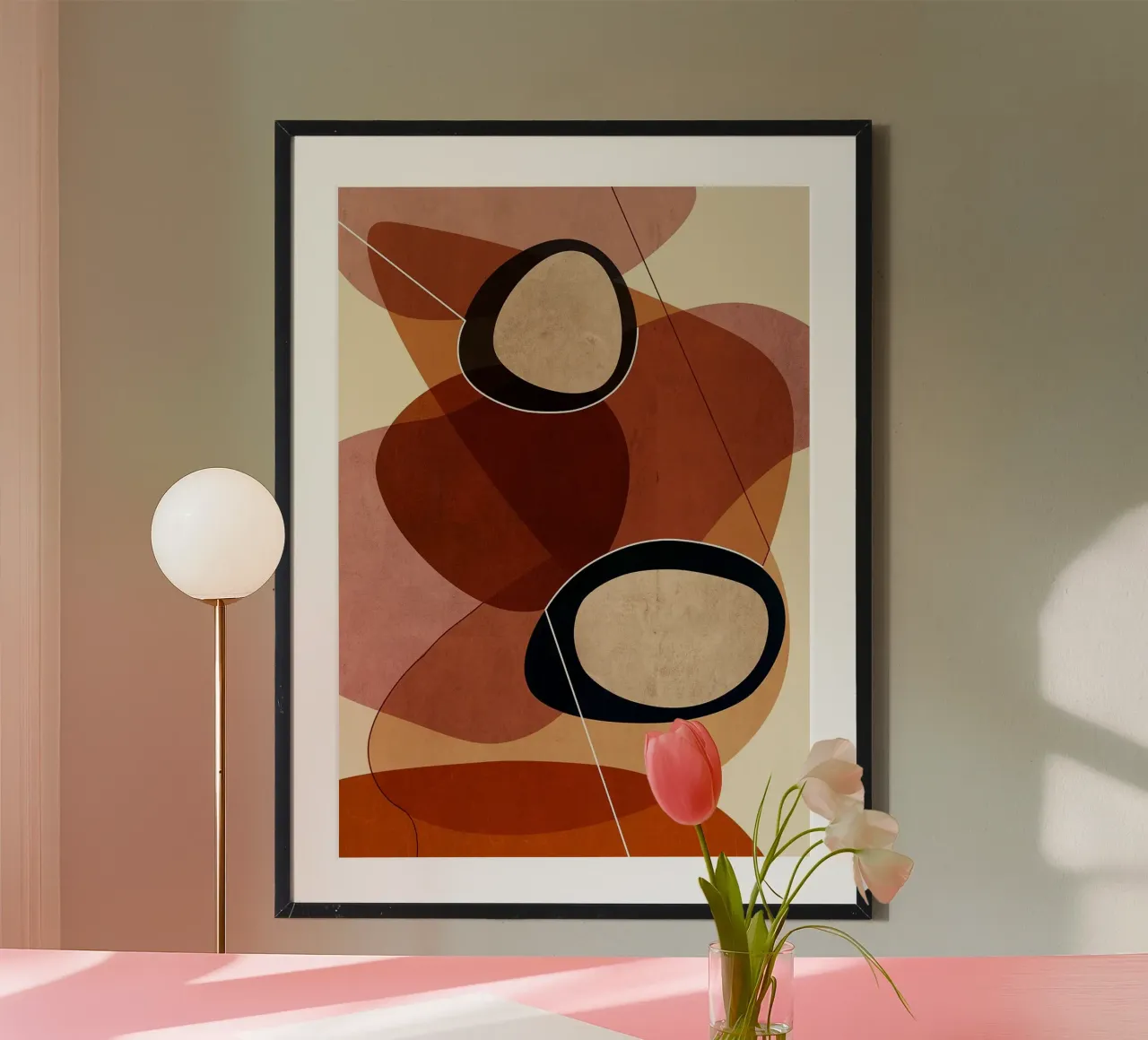 formes géométriques formes superposées ovales abstraites color laye poster de Jhon W Caquimbo