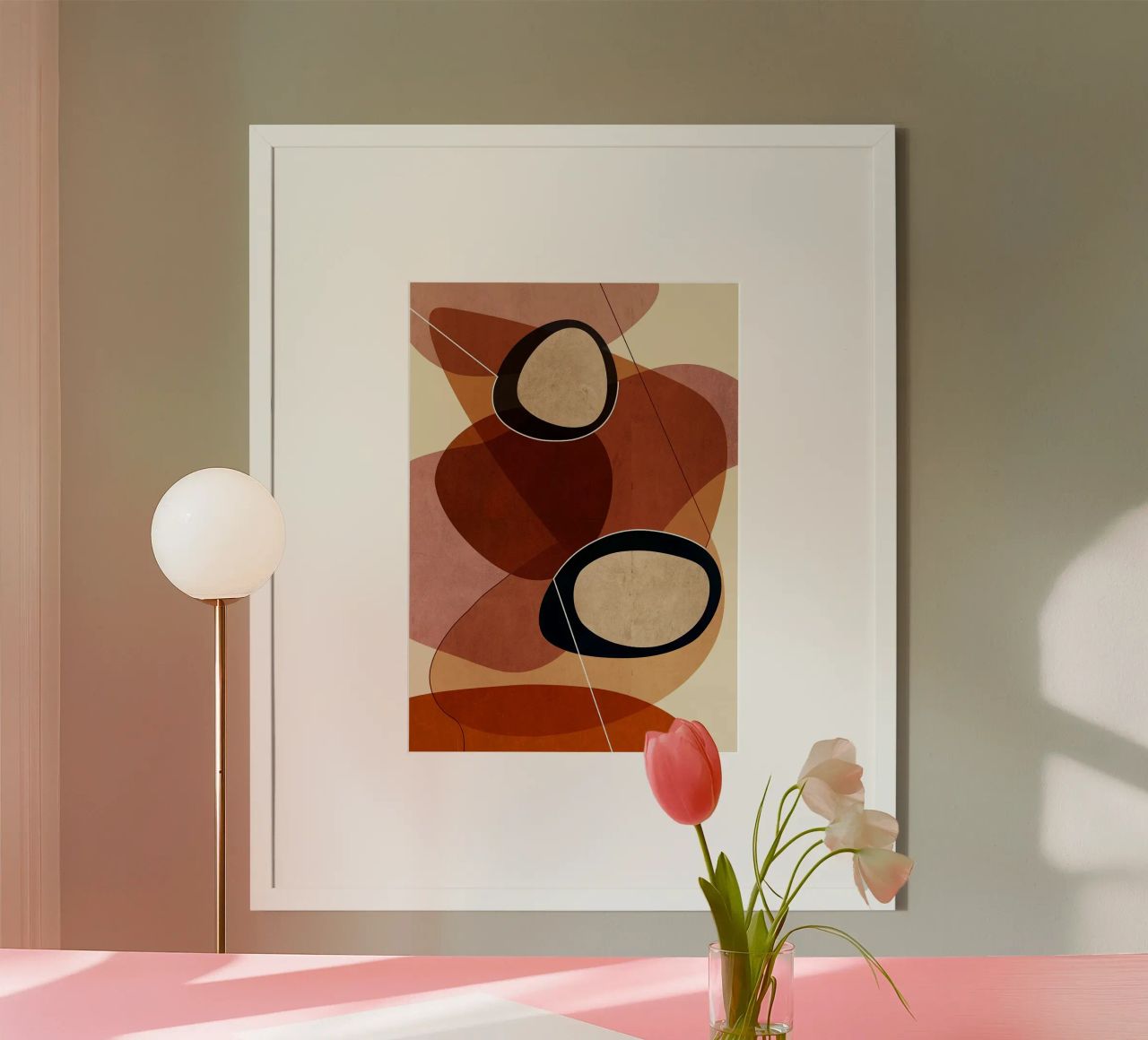 geometrische Formen überlappende Formen abstrakte Ovale Farbe laye Poster von Jhon W Caquimbo