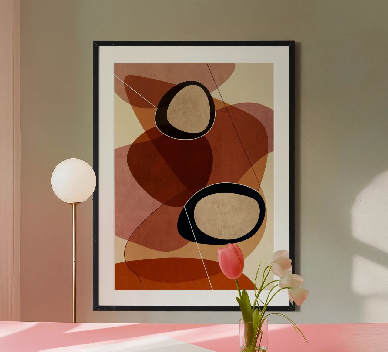geometrische Formen überlappende Formen abstrakte Ovale Farbe laye Poster von Jhon W Caquimbo