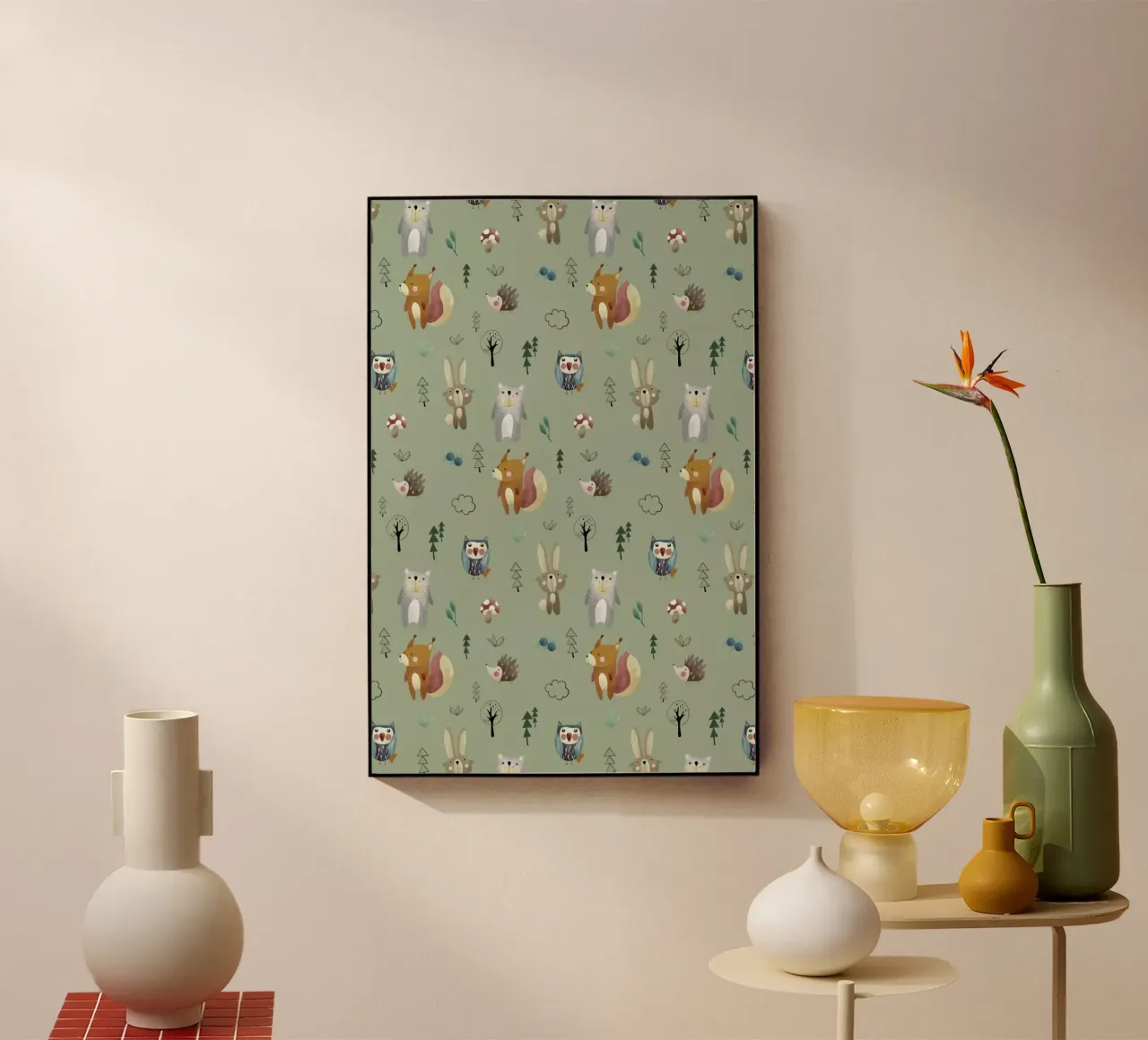 Waldtiere acrylic glass by Sabrina Ziegenhorn