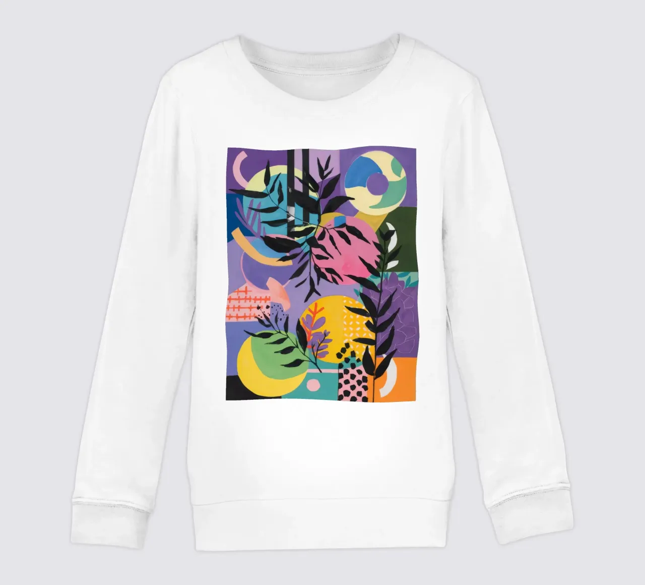 Twilight Botanical Orbit kids sweatshirt by Zep Layers