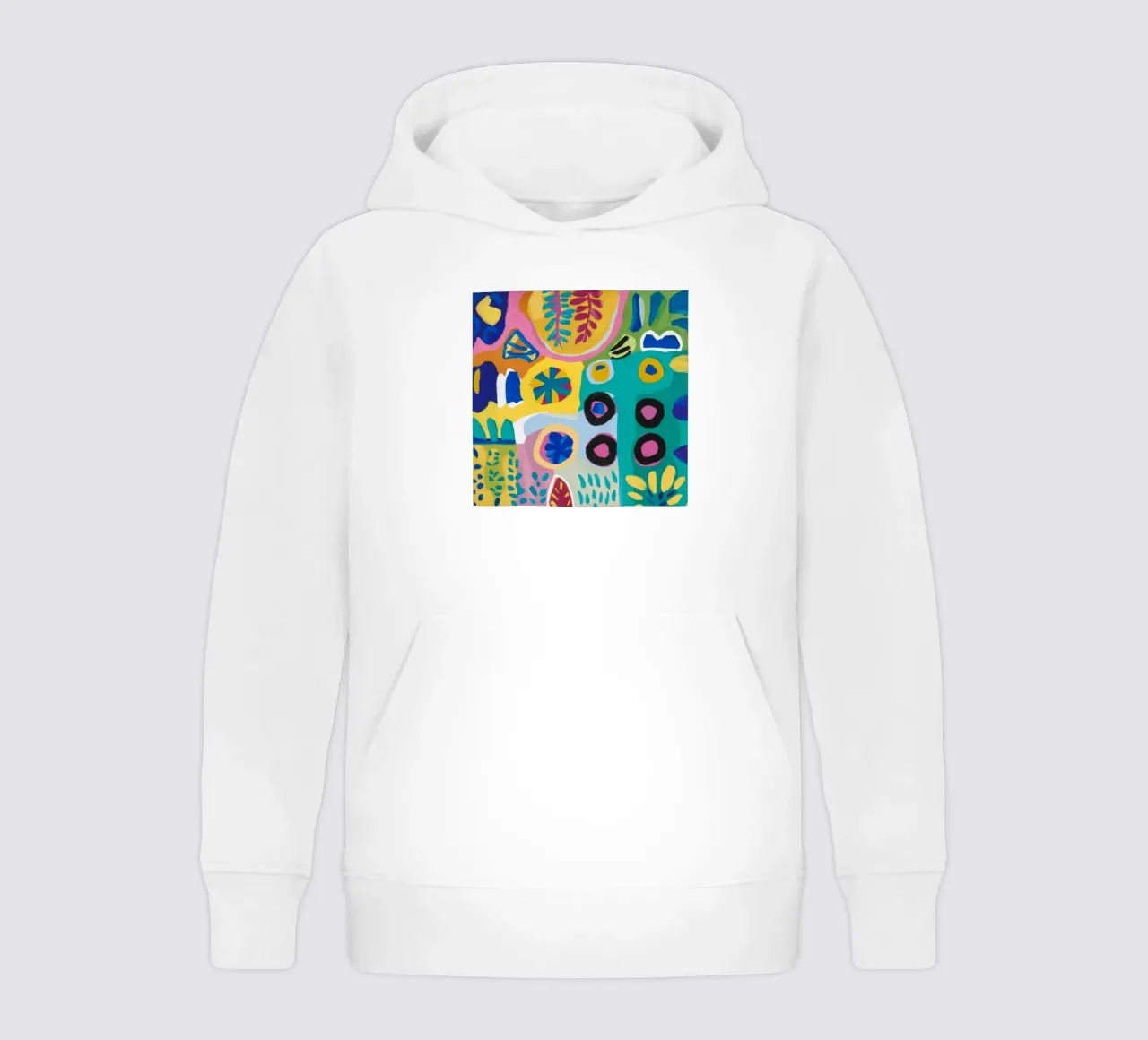 Abstracte bloei puzzel kinder hoodie van Zep Layers