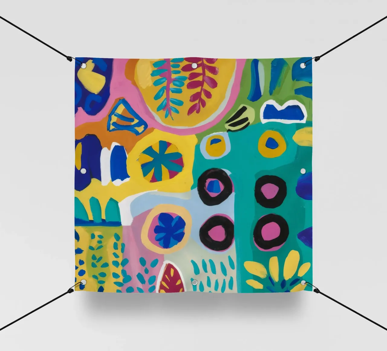 Puzzle astratto di fiori telo in pvc da Zep Layers