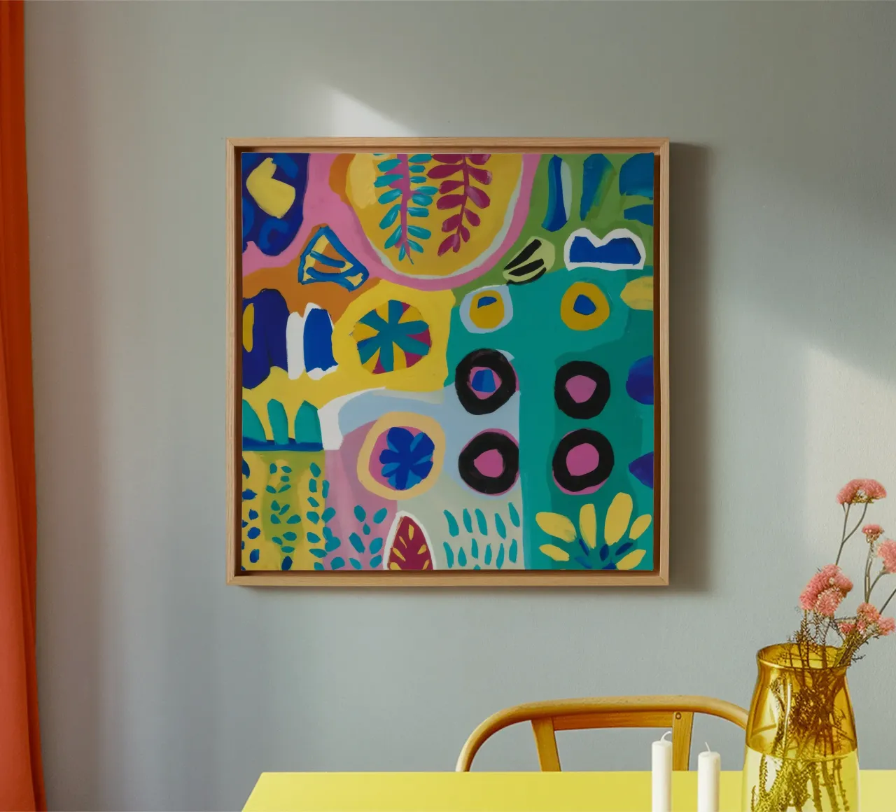 Abstract Bloom Puzzle canvas by Zep Layers