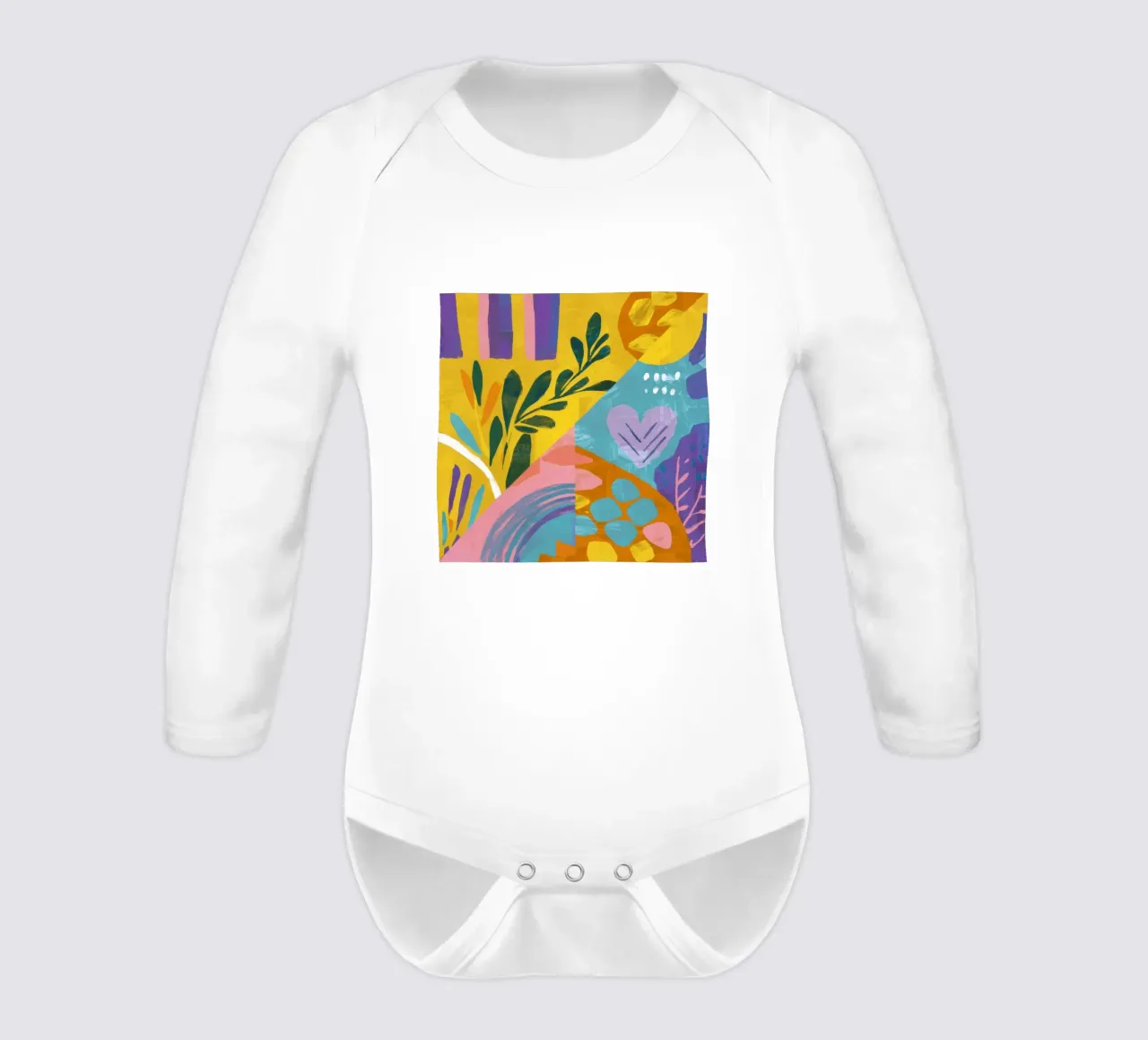 Warm Whisper Meadow long-sleeve baby romper by Zep Layers