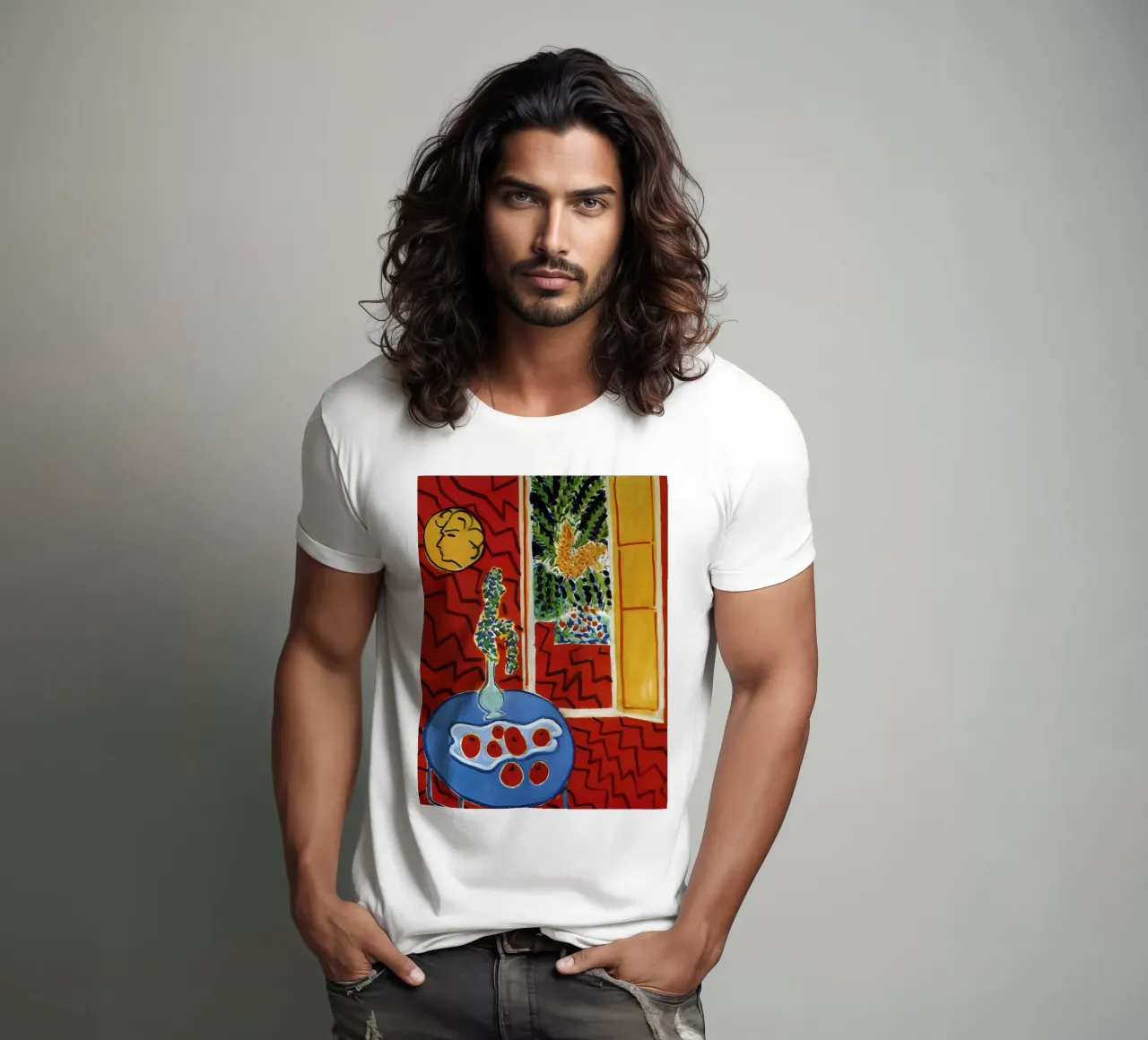 Matisse Red Impression t-shirt da Vonda Shop